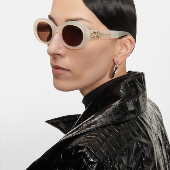 Celine Triomphe 01 Oval Sunglasses - Picture 1 of 14